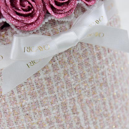 KOHANA ivory Jewelry Tweed bowl bouquet ribbon detail by RICAYO